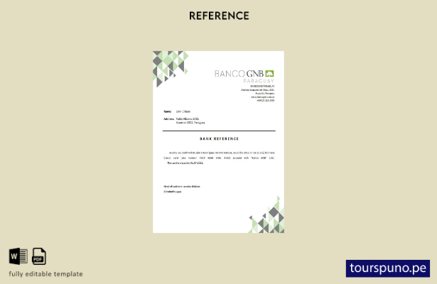 listo para imprimir plantilla de referencia de cierre del Banco GNB de Paraguay